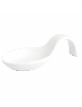 Cuchara para Cóctel Quid Chef Cerámica Blanco 10 x 5 cm (12 Unidades) (Pack 12x)