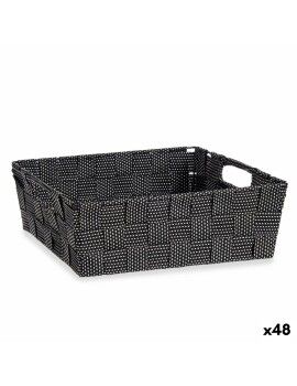 Cesta Trenzada Negro 3 L (23 x 8 x 27 cm) (48 Unidades)