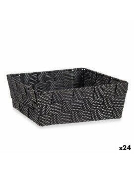 Cesta Trenzada Negro Tela 2,4 L 20 x 8 x 24 cm (24 Unidades)