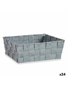 Cesta Multiusos Gris Tela 2,4 L 20 x 8 x 24 cm (24 Unidades)