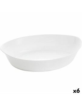 Fuente de Cocina Luminarc Smart Cuisine Ovalado 32 x 20 cm Blanco Vidrio (6 Unidades)