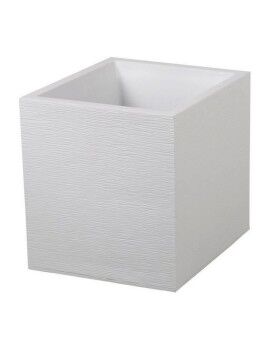 Vaso EDA Graphit Branco Plástico Quadrado 39 x 39 x 43 cm