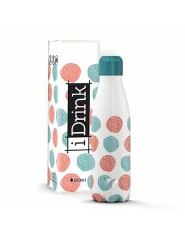 Botella Térmica iTotal Dots Blanco Acero Inoxidable 500 ml