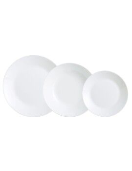 Set de Vajilla Luminarc Zelie Blanco Vidrio 18 Piezas