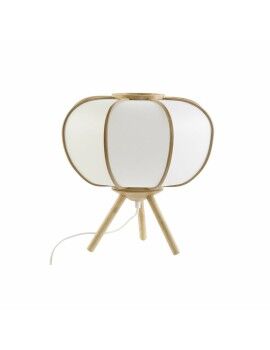 Lâmpada de mesa DKD Home Decor 34 x 34 x 33 cm Natural Branco Bambu 220 V 50 W