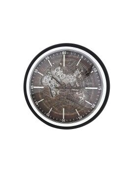 Reloj de Pared DKD Home Decor Mapamundi Marrón Negro Hierro Vintage 59,5 x 8,5 x 59,5 cm