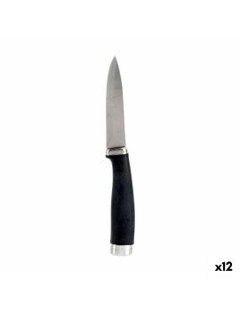 Cuchillo Pelador Plateado Negro Acero Inoxidable Plástico (12 Unidades)