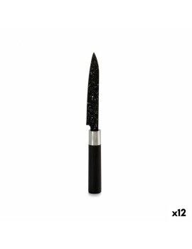 Cuchillo de Cocina Mármol 2,5 x 24 x 2,5 cm Negro Acero Inoxidable Plástico (12 Unidades)