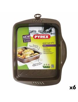 Fuente para Horno Pyrex Asimetria Rectangular Metal 30 x 24 cm (6 Unidades)