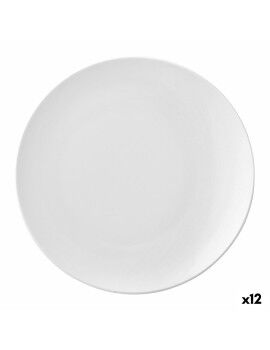 Plato Llano Ariane Vital Coupe Cerámica Blanco (Ø 21 cm) (12 Unidades)