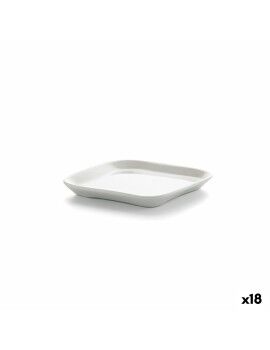 Bandeja de Aperitivos Ariane Alaska Blanco Cerámica Cuadrado 11,4 x 11,4 cm (18 Unidades)