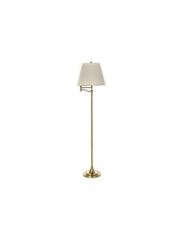 Luminária de chão DKD Home Decor Bege Dourado Metal Poliéster (41 x 41 x 160 cm)