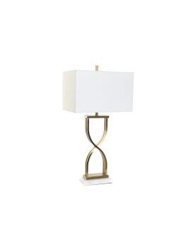 Lâmpada de mesa DKD Home Decor 40 x 23 x 79 cm Dourado Metal Branco Mármore 40 W 240 V