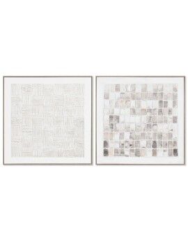 Pintura Home ESPRIT Abstrato Urbana 82,2 x 4,5 x 82,2 cm (2 Unidades)