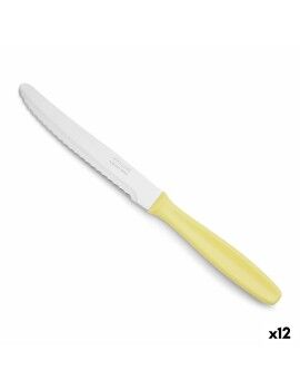 Cuchillo de Mesa Arcos Amarillo Acero Inoxidable Polipropileno (12 Unidades)