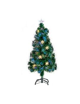 Árbol de Navidad con Estrella Luz LED Metal Verde Plástico