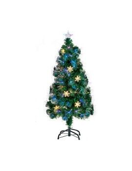 Árvore de Natal com Estrela Leve LED Metal Verde Plástico
