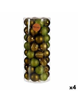 Set de Bolas de Navidad Verde Plástico (4 Unidades)