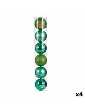 Conjunto de bolas de Natal 6 Peças Verde Plástico 15 x 16 x 15 cm (4 Unidades)