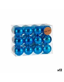 Conjunto de bolas de Natal Azul Plástico (12 Unidades)