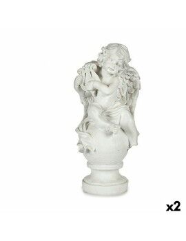 Figura Decorativa Ángel Blanco 22 x 22 x 48 cm (2 Unidades)