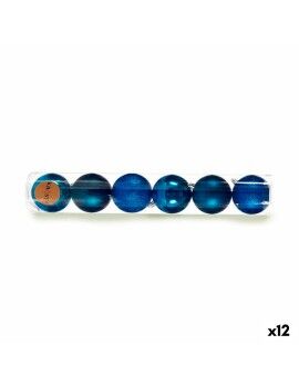 Conjunto de bolas de Natal Azul Plástico 8 x 9 x 8 cm (12 Unidades)