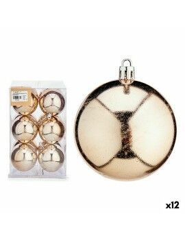 Set de Bolas de Navidad Champagne Plástico Ø 7 cm (12 Unidades)