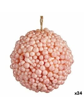Bola de Natal Cor de Rosa Plástico 8 x 8 x 8 cm (24 Unidades)