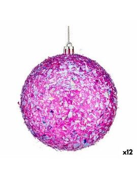 Set de Bolas de Navidad Morado 10 cm (12 Unidades)