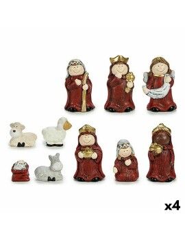 Set Figura de navidad Rojo Dorado Cerámica (4 Unidades)