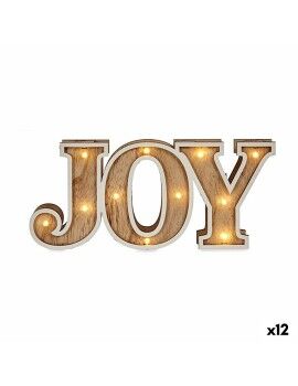 Figura Decorativa Joy Natural Madera 3,7 x 11,5 x 26 cm (12 Unidades)