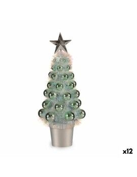 Figura Decorativa Árbol de Navidad Verde Polipropileno Plástico 12,2 x 30 x 12,2 cm (12 Unidades)