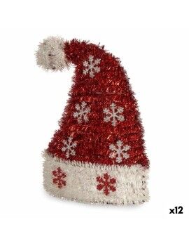 Figura Decorativa Gorro de Papá Noel Espumillón Blanco Rojo Polipropileno PET 17 x 23 x 9,5 cm...