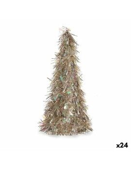 Figura Decorativa Árvore de Natal Enfeite Cintilante Bronze Polipropileno PET 24 x 46 x 24 cm (24...