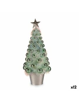 Figura Decorativa Árbol de Navidad Verde Polipropileno PET 16 x 37,5 x 16 cm (12 Unidades)