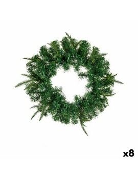 Corona de Navidad Verde 45 x 6 x 45 cm (8 Unidades)