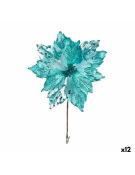 Flor Decorativa Azul Plástico 32 x 48 x 32 cm (12 Unidades)