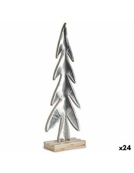 Figura Decorativa Árvore de Natal Cinzento Madeira 5 x 32,5 x 11,5 cm (24 Unidades)