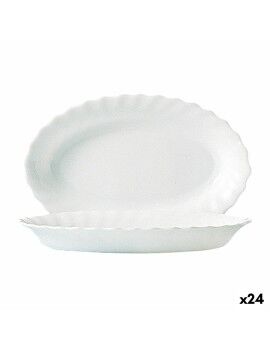 Fuente de Cocina Luminarc Trianon Blanco Vidrio (22 cm) (24 Unidades)