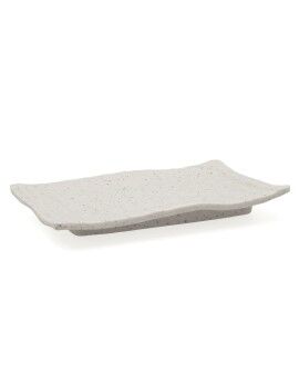 Plato Llano Bidasoa Ikonic Rectangular Gris Plástico (20,7 x 13 x 2 cm) (Pack 12x)