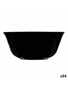 Bol Luminarc Carine Negro Negro Vidrio 12 cm Multiusos (24 Unidades)