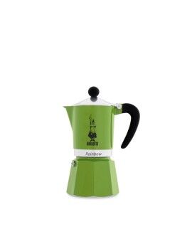 Cafetera Italiana Bialetti Negro Verde Metal Aluminio 3 Tazas