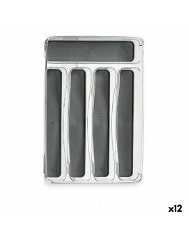 Organizador para Cubiertos Plástico reciclado Gris 23,3 x 4,5 x 32,7 cm (12 Unidades)