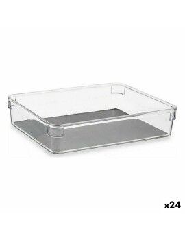 Organizador de Cajones Plástico reciclado Gris 16 x 4,5 x 24 cm (24 Unidades)