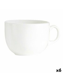 Taza Luminarc Blanc Grande Blanco Vidrio (720 ml) (6 Unidades)