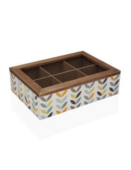 Caja para Infusiones Versa Erin Madera 17 x 7 x 24 cm