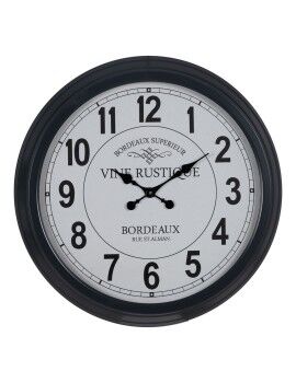 Reloj de Pared Blanco Negro Hierro 70 x 70 x 6,5 cm