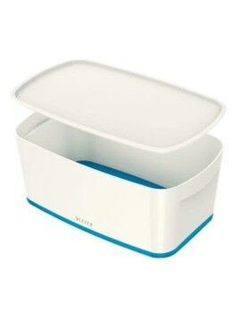 Caja de Almacenamiento Leitz MyBox WOW Con Tapa Azul Pequeño Blanco ABS 31,8 x 12,8 x 19,1 cm