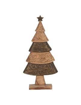 Adorno Natalício Castanho Madeira de mangueira Árvore de Natal 32 x 9 x 65,5 cm