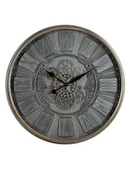 Reloj de Pared Gris Cristal Hierro 69,5 x 9 x 69,5 cm (3 Unidades)